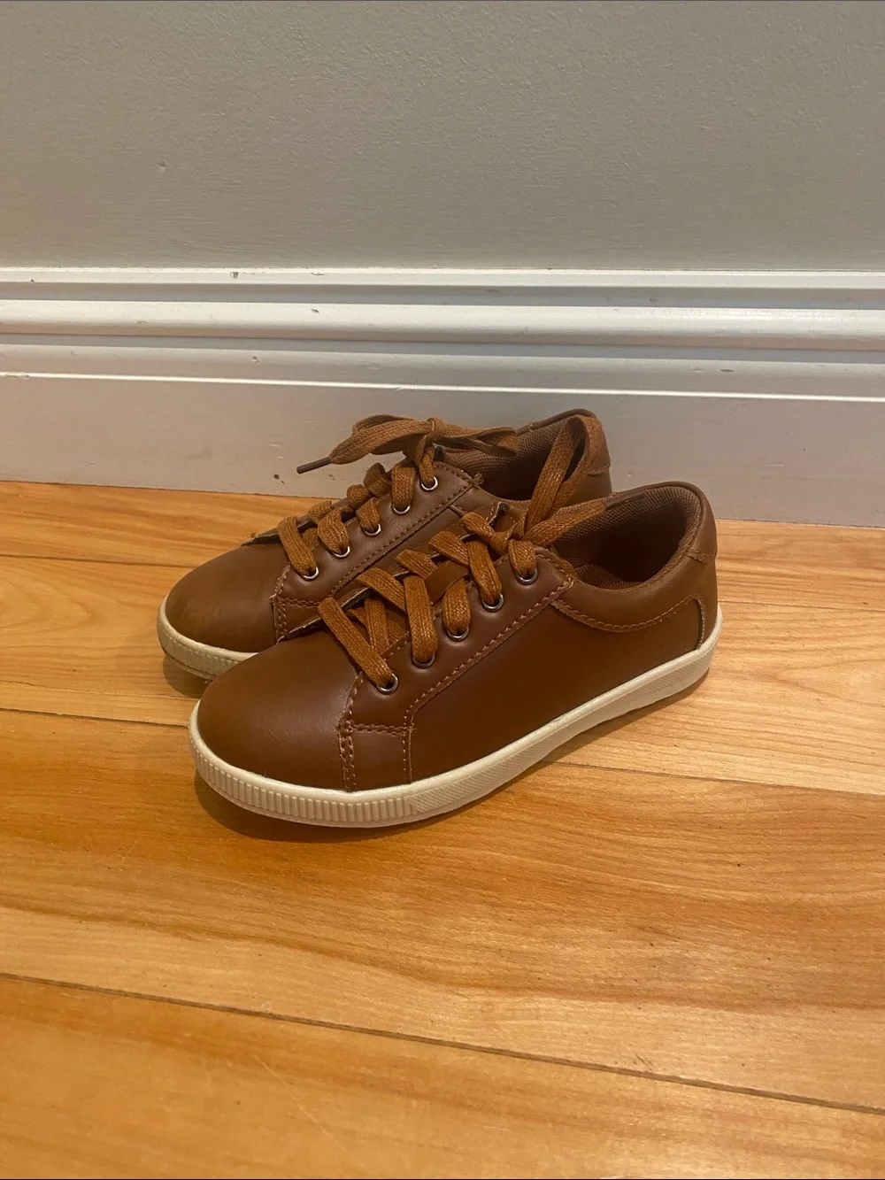 Deer Stags Tan/Cream Kids Casual Lace-Up Sneakers
